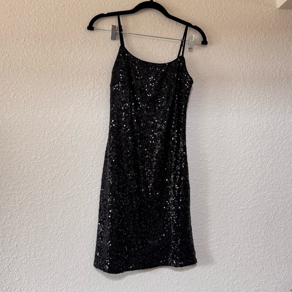 Soprano Black Sequin Mini Dress - Picture 1 of 11
